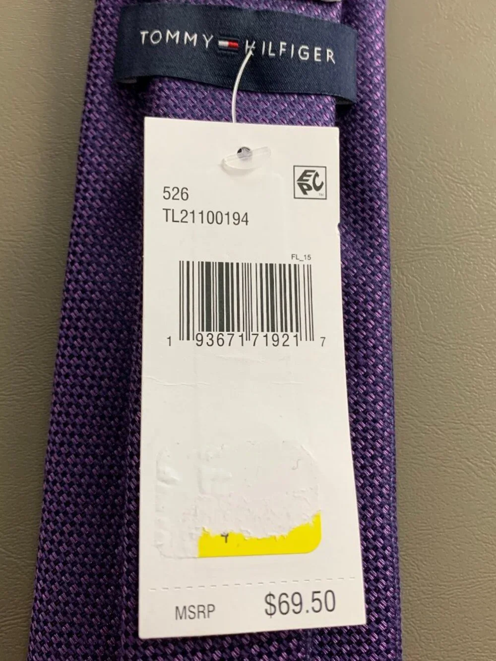 Tommy Hilfiger Men's 3'' Polyester Blend Neck Tie, Purple Juniper Textured